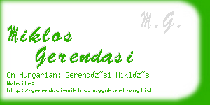 miklos gerendasi business card